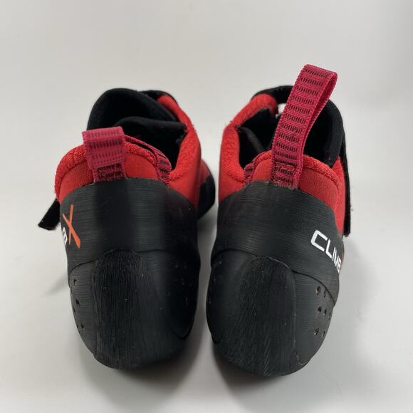 Climbx X Rave Dual Strap Sport Climbing Shoes Mens Size 10 Red Suede, Hook Loop - Picture 4 of 9